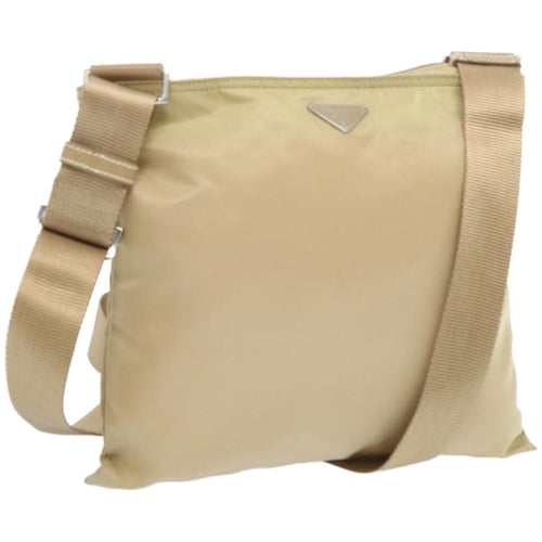 PRADA Shoulder Bag Nylon Beige  66591