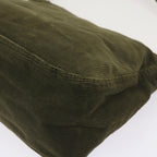 FENDI Mamma Baguette Shoulder Bag Corduroy Khaki66602