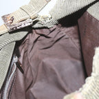 FENDI Mamma Baguette Shoulder Bag Corduroy Khaki66602