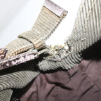 FENDI Mamma Baguette Shoulder Bag Corduroy Khaki66602