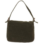 FENDI Mamma Baguette Shoulder Bag Corduroy Khaki66602