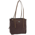 PRADA Tote Bag Nylon Brown  66623