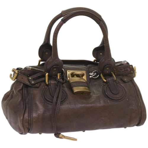 Chloe Paddington Shoulder Bag Leather Brown 66641