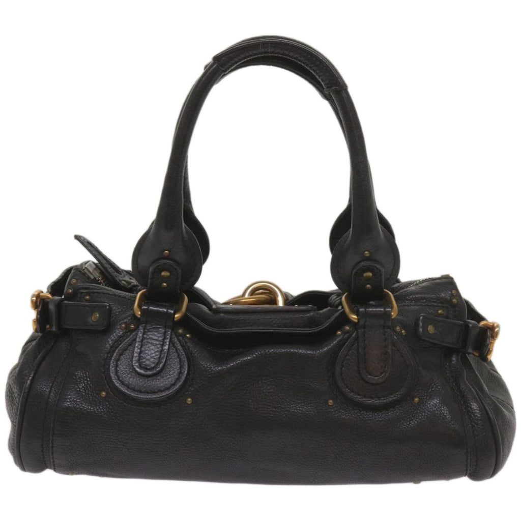 Chloe Paddington Shoulder Bag Leather Black 66642