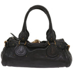 Chloe Paddington Shoulder Bag Leather Black 66642