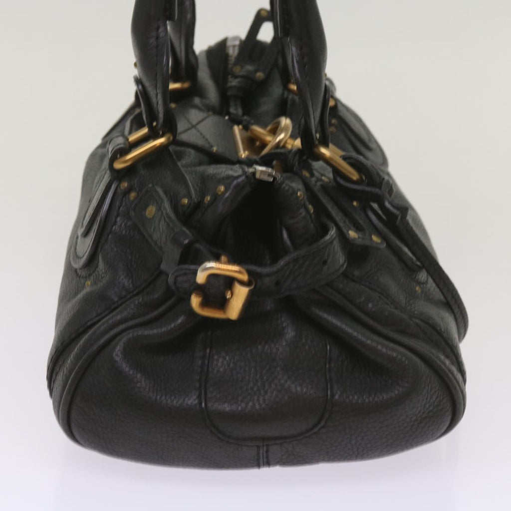 Chloe Paddington Shoulder Bag Leather Black 66642