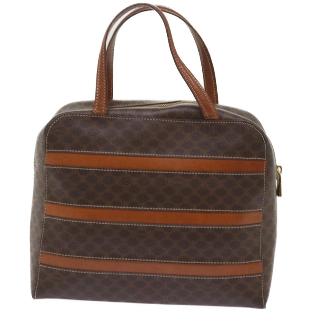 CELINE Macadam Canvas Hand Bag PVC Brown  66659