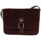 CELINE Macadam Canvas Shoulder Bag Bordeaux  66661