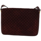 CELINE Macadam Canvas Shoulder Bag Bordeaux  66661