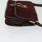 CELINE Macadam Canvas Shoulder Bag Bordeaux  66661