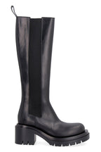 BOTTEGA VENETA Lug Leather Boots with Side Elastic Inserts - Women