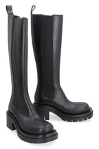 BOTTEGA VENETA Lug Leather Boots with Side Elastic Inserts - Women