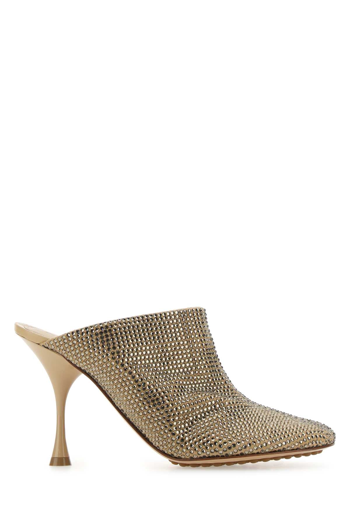 BOTTEGA VENETA Embellished Suede Sparkle Dot Flat Slippers for Women