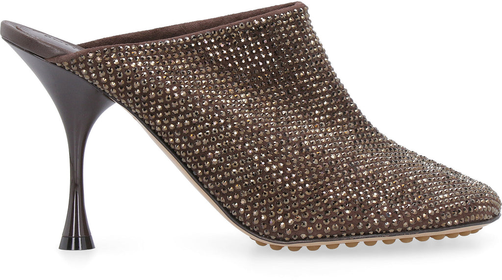 BOTTEGA VENETA Embellished Suede Sparkle Dot Sock Flat