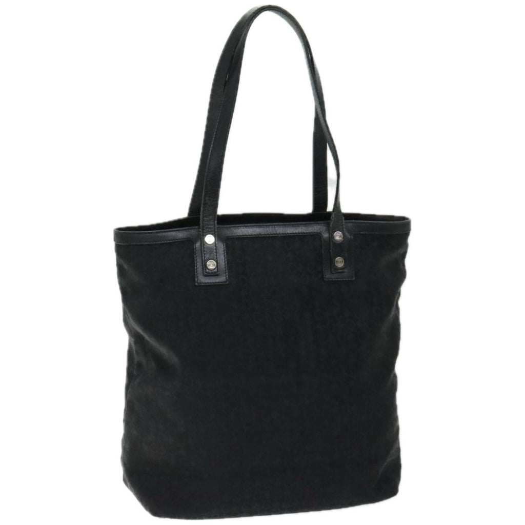 CELINE C Macadam Canvas Tote Bag Black  66820