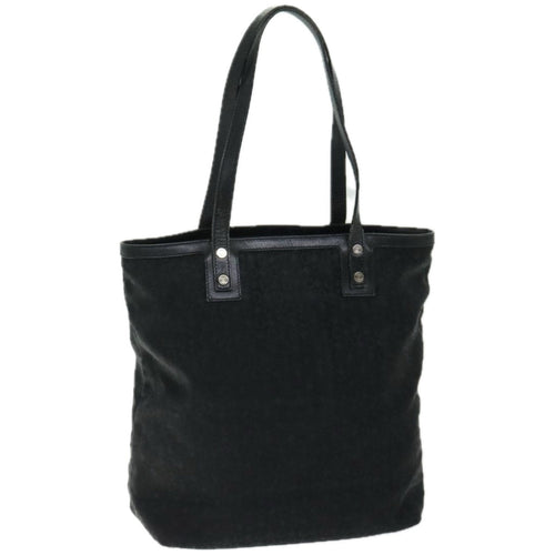 CELINE C Macadam Canvas Tote Bag Black  66820