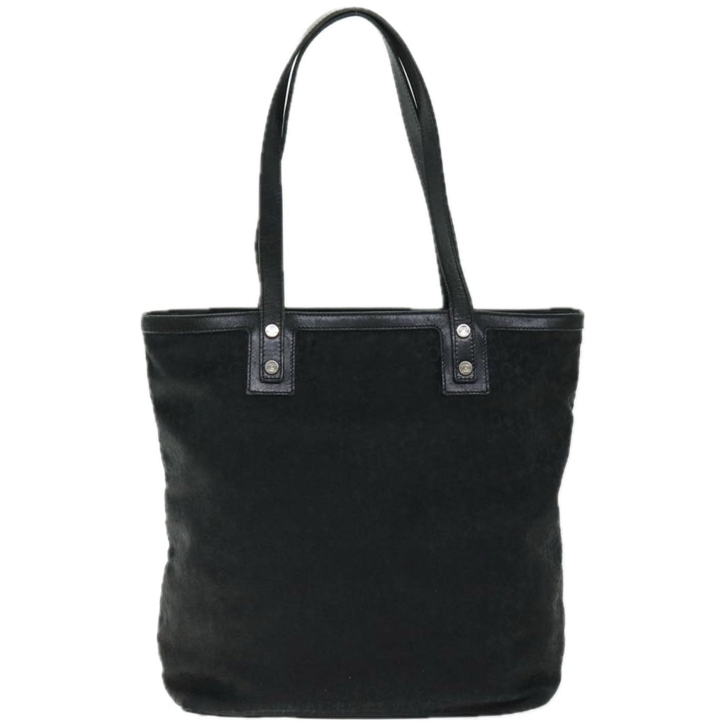 CELINE C Macadam Canvas Tote Bag Black  66820