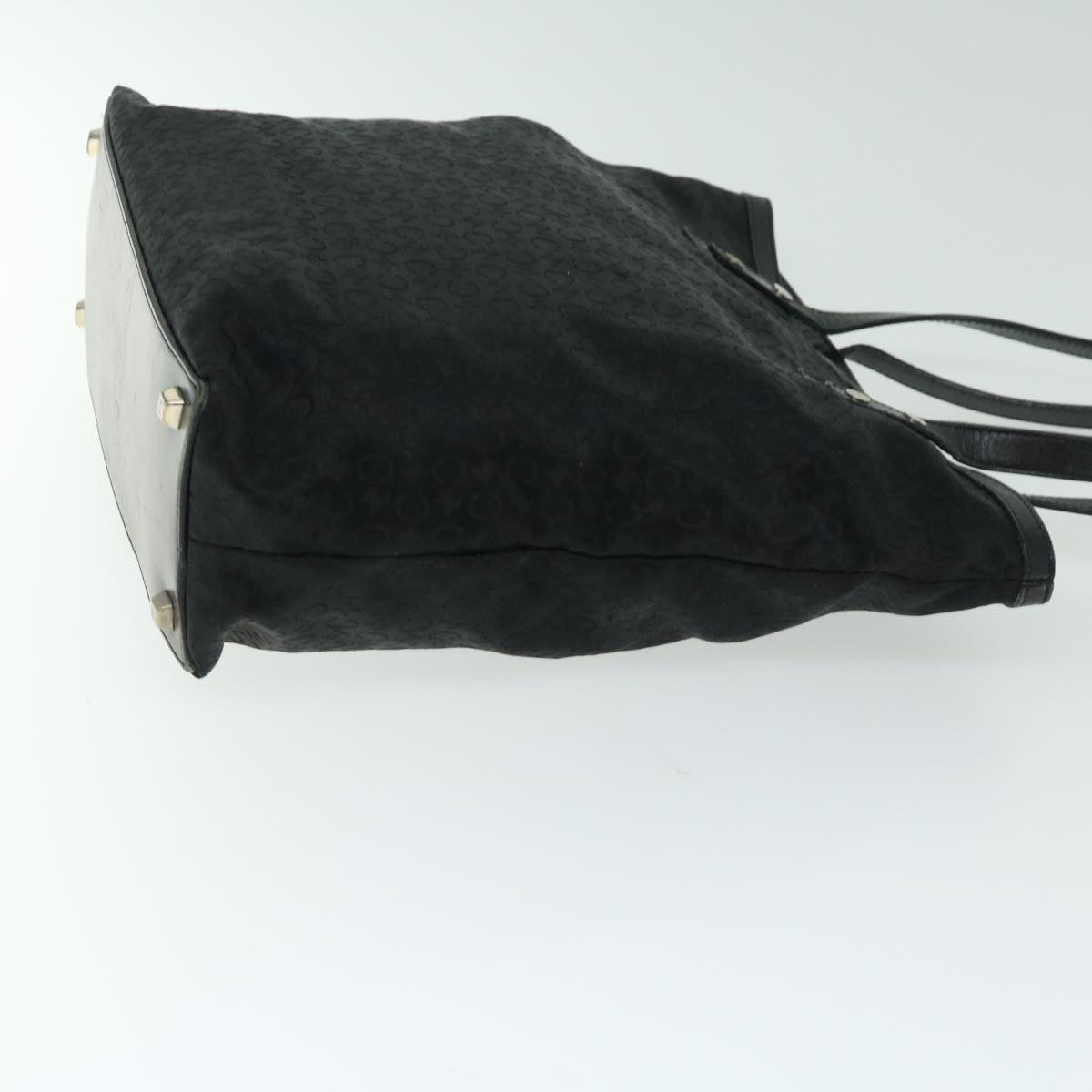 CELINE C Macadam Canvas Tote Bag Black  66820