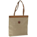 CELINE Macadam Canvas Tote Bag Beige  66821
