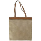 CELINE Macadam Canvas Tote Bag Beige  66821