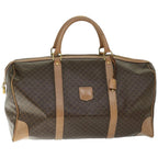 CELINE Macadam Canvas Boston Bag PVC Brown  66822