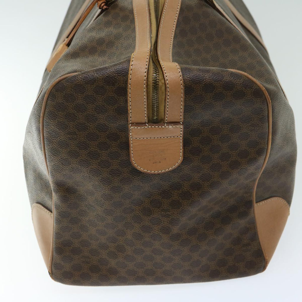 CELINE Macadam Canvas Boston Bag PVC Brown  66822