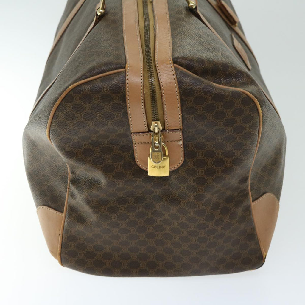 CELINE Macadam Canvas Boston Bag PVC Brown  66822