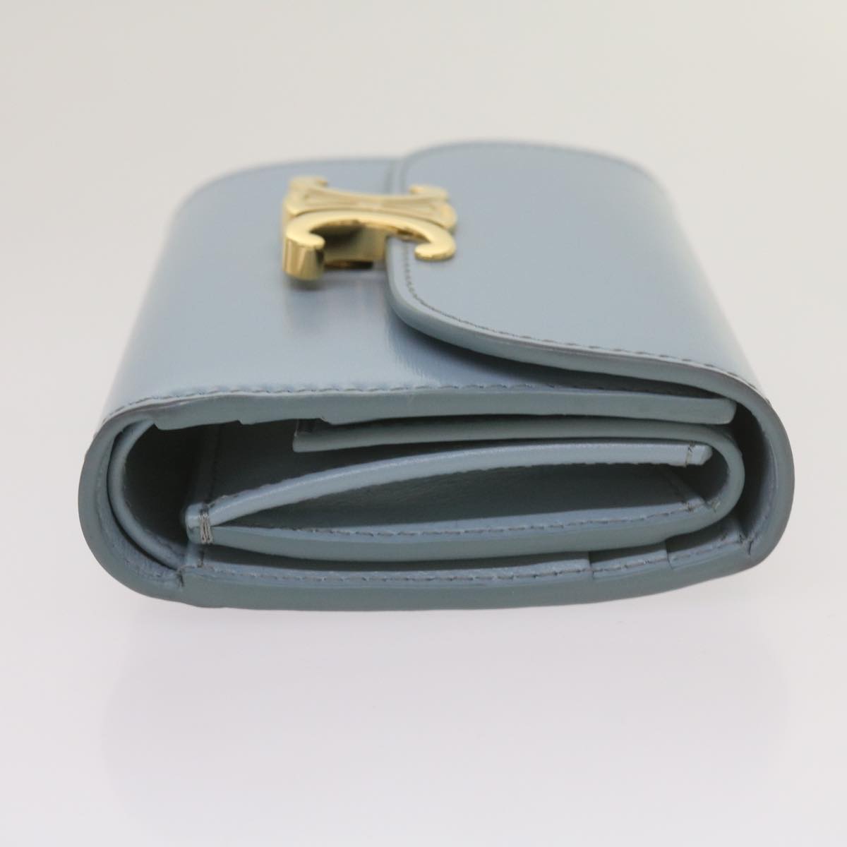 CELINE Wallet Leather Light Blue 10D783DPV  66844A