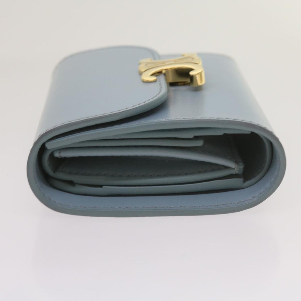 CELINE Wallet Leather Light Blue 10D783DPV  66844A