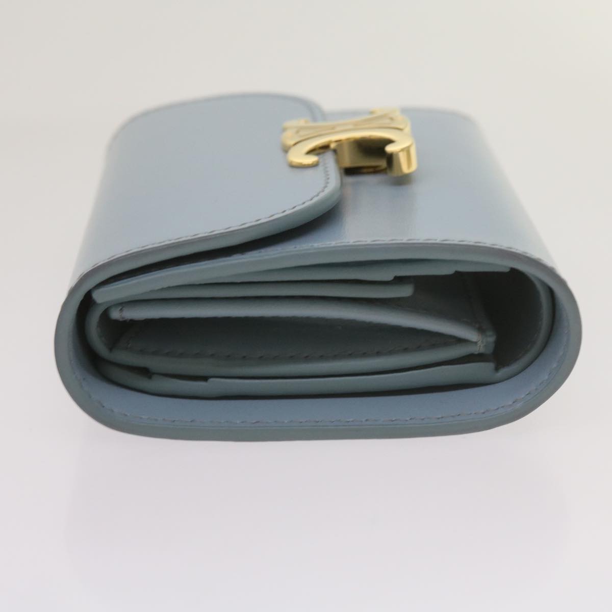 CELINE Wallet Leather Light Blue 10D783DPV  66844A