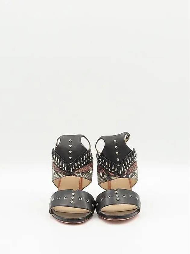 Fendi Smith Market used luxury goods black sandals women s shoes