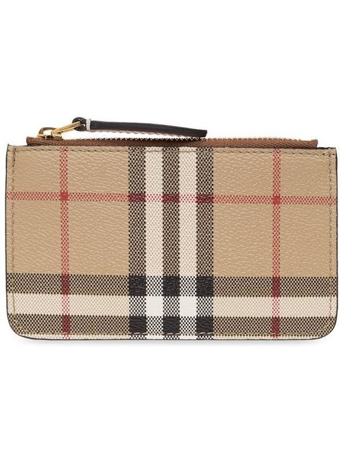 Burberry Check Strap Card Wallet Archive Beige