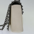 PRADA Chain Shoulder Bag Leather Ivory 66873