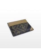 Fendi Fendi FF logo black brown card wallet 7M0164