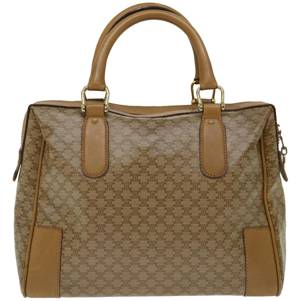 CELINE Macadam Canvas Hand Bag Beige  66921