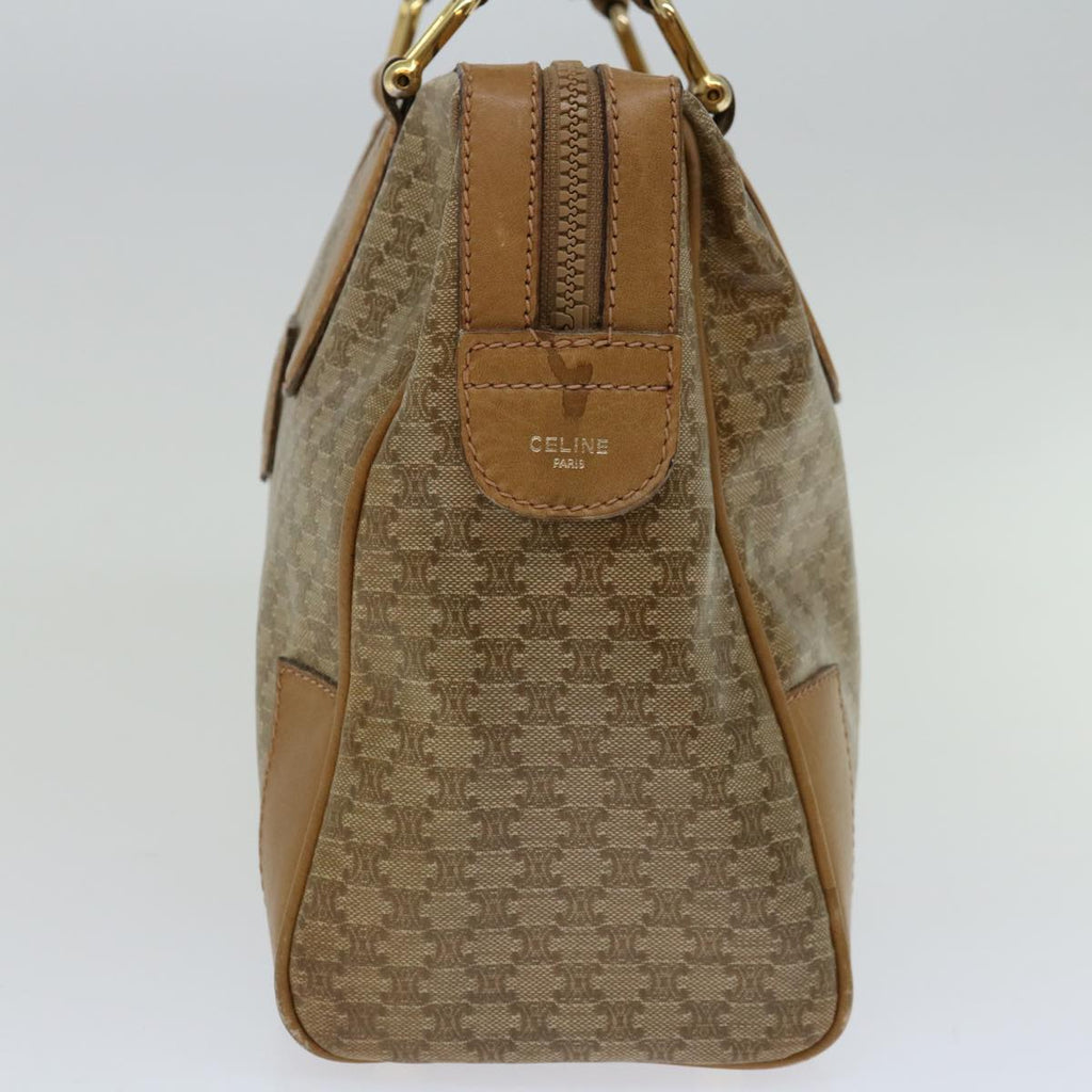 CELINE Macadam Canvas Hand Bag Beige  66921