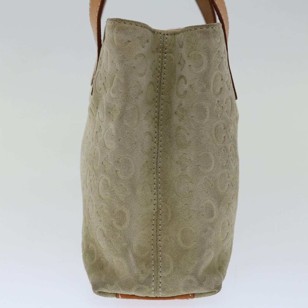 CELINE C Macadam Canvas Hand Bag Gray Auth 66923