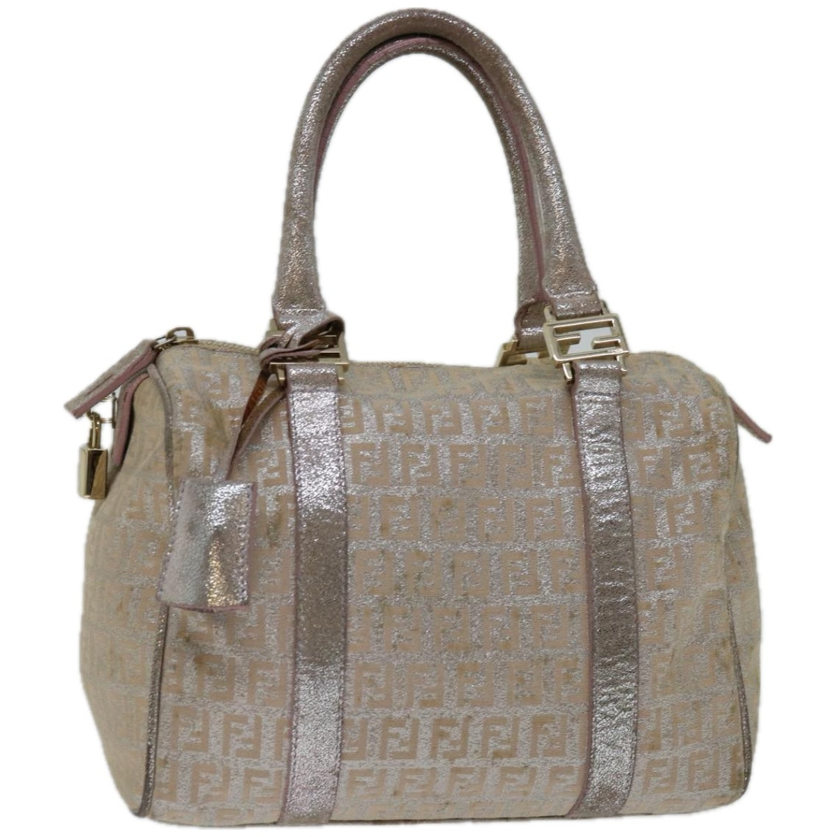 FENDI Zucchino Canvas Hand Bag Beige66924