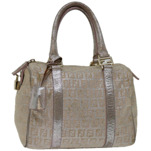 FENDI Zucchino Canvas Hand Bag Beige66924