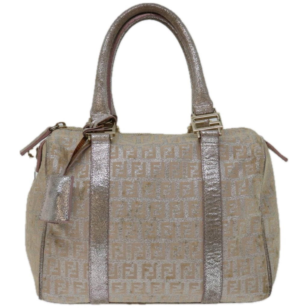 FENDI Zucchino Canvas Hand Bag Beige66924