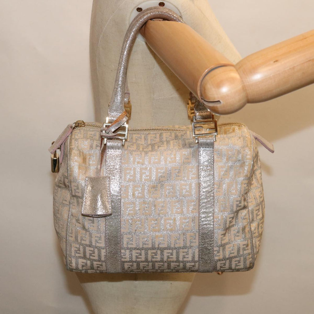 FENDI Zucchino Canvas Hand Bag Beige66924