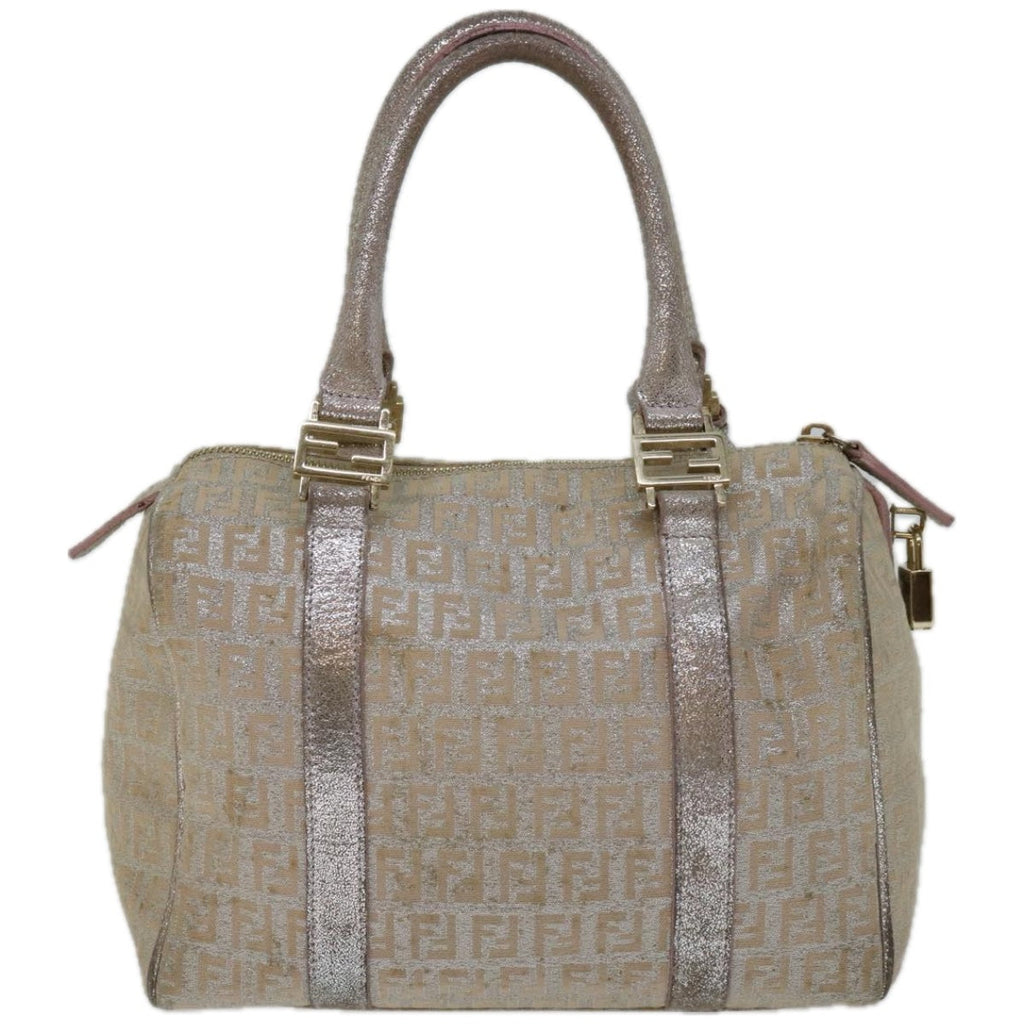 FENDI Zucchino Canvas Hand Bag Beige66924