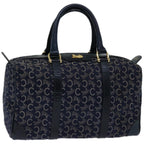 CELINE C Macadam Canvas Hand Bag Navy  66941