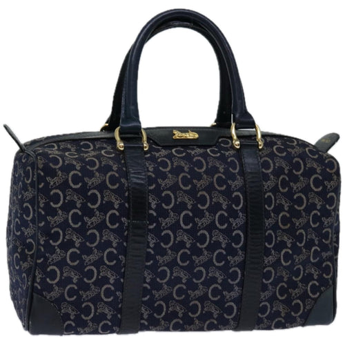 CELINE C Macadam Canvas Hand Bag Navy  66941