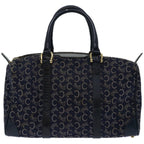 CELINE C Macadam Canvas Hand Bag Navy  66941