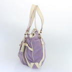 CELINE Tote Bag Canvas Purple Auth 66944