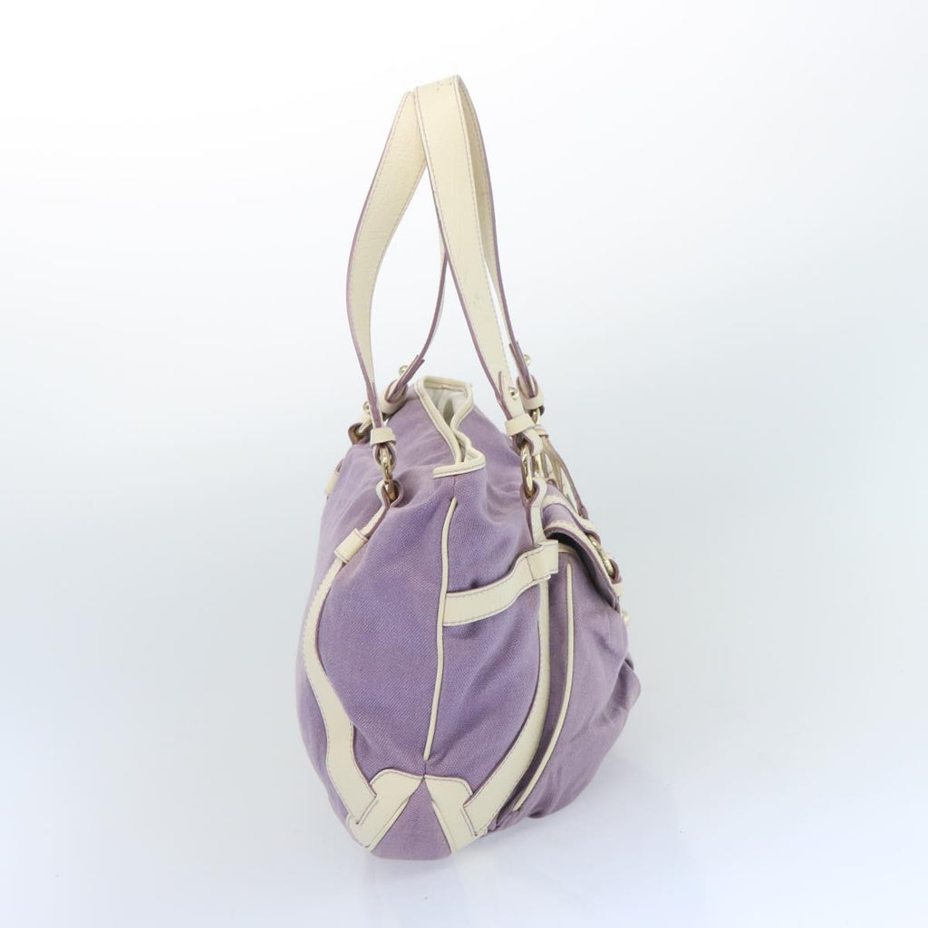CELINE Tote Bag Canvas Purple Auth 66944