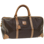CELINE Macadam Canvas Boston Bag PVC Brown  66957
