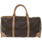 CELINE Macadam Canvas Boston Bag PVC Brown  66957