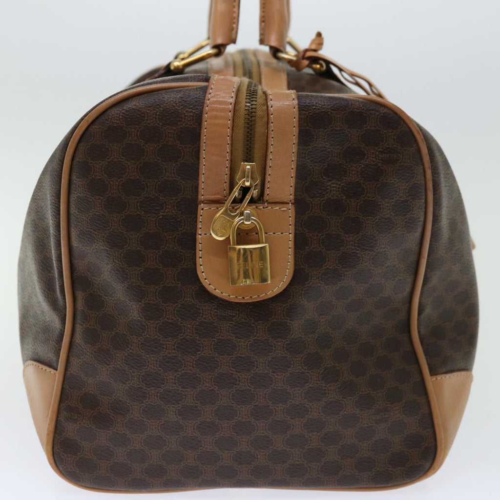 CELINE Macadam Canvas Boston Bag PVC Brown  66957